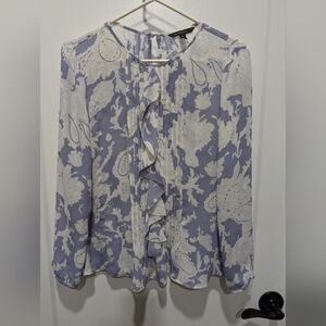 Banana Republic Ruffled Blouse in Periwinkle